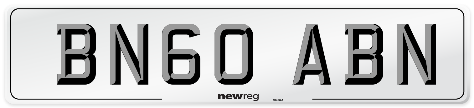 BN60 ABN Number Plate from New Reg